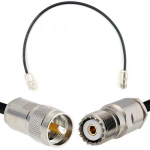 PL259 vers SO239 50cm UHF C&acirc;ble coaxial &mdash; c&acirc;ble d'extension HF240 (LMR 240 &eacute;quivalent) etanche &mdash; rallonge pour HAM cable antenne CB Radio Analyseur Tosmetre Marine RF VHF Cibi SDR Radio Amateur (CRAFSTOR, neuf)
