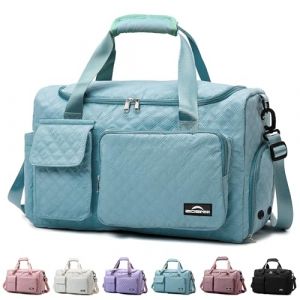 ZIOSINM Sac de Voyage Femme, Sacs de Sport Imperm&eacute;able, Sac Weekend Femme avec Compartiment Humide et Compartiment &agrave; Chaussures,pour Gym, Fitness, Weekend (Sarcelle) (ziosinm, neuf)