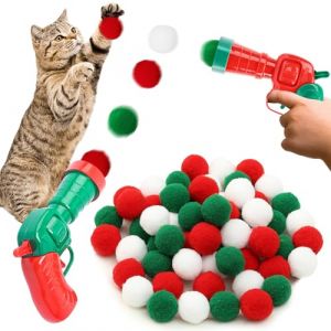 Lanceur de Jouets pour Chats, Balle Interactive Chat, Jouets pour Chat Lanceur de Balles, Peluche Balle pour Jeu Chat, Jouet Interactif pour Chats et Chiens, Animaux de Compagnie Poursuite (GOEMKER EU, neuf)