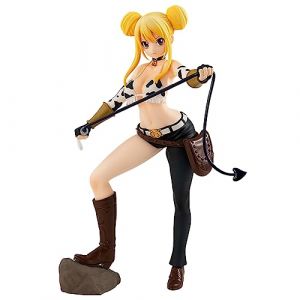 Jilijia Figurine Anime Fairy Tail 18 cm / 7,1 pouces Lucy Heartfilia Figurine d'action Taureau Position debout Mod&egrave;le PVC Anime Statue Collection Jouets Ornements Cadeau (minctongeu, neuf)