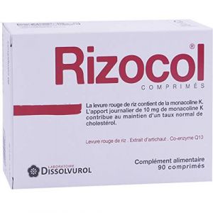 DISSOLVUROL - Rizocol - Levure de riz rouge - Artichaut - Co-enzyme Q10 - Boite de 90 comprimés (WEBPARA, neuf)