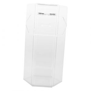 Veemoon Bo&icirc;te de Rangement Transparent Acrylique pour Pinceaux de Maquillage Cylindre Hexagonal Antipoussi&egrave;re Capacit&eacute; Stable pour Organisation Cosm&eacute;tiques et Outils de Bureau (Quiet Window, neuf)