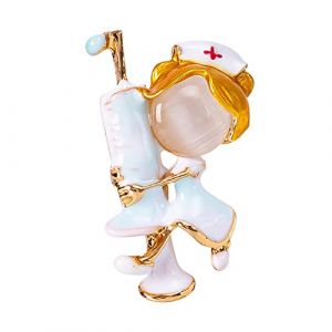 Sharplace Infirmi&egrave;re Broche m&eacute;tal Broche Bijoux infirmi&egrave;re Cadeau Docteur Broches dr&ocirc;le Mignon Dessin Figurine infirmi&egrave;re, Infirmi&egrave;re pour Tubes &agrave; Aiguille (RT Technology, neuf)
