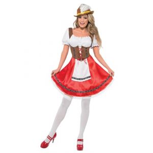 Smiffys Costume de jeune bavaroise avec bière, robe avec tablier intégré (DeguiseToi_Officiel, neuf)