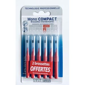 Inava Brossettes Mono Compact 1,5mm Espaces Larges Rouge 4 unit&eacute;s + 2 Offertes (Secuenor, neuf)