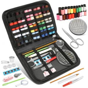 KEYHOT kit Couture Complet, nécessaire kit de Couture Machine a Coudre,Trousse de Couture pour Debutant Adulte Sewing kit Contient Fil Aiguilles et Boutons（128PCS） (KeyhotDirect, neuf)