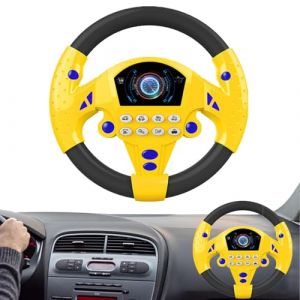 Peufcmi Jouets De Volant pour Enfant, Volant Jouet Enfant pour Voiture, JouetSimulateur De ConduiteEnfant, Contrôleur De Conduite Portable Simulé avec Un Drôle De Son Et De Musique (paerif, neuf)
