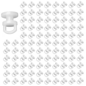 JYNXOR 100 Crochets de Rideaux Rail Coulissant - Glisseurs R&eacute;sistants pour Rail &agrave; Rideaux, Installation Facile, Id&eacute;al pour Fen&ecirc;tres et Douches (SHOPSCAPE INK, neuf)