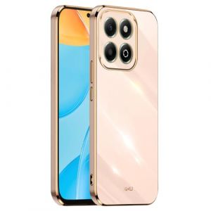 EASSGU [Cadre Galvanis&eacute; Coque pour Honor 200 Smart/Honor X7C (6.8" inches) Etui de Protection en Silicone TPU - Rose (EASSGU, neuf)