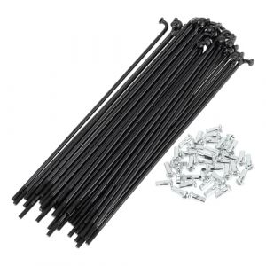 RATCHROLL Lot de 36 Rayons De V&eacute;lo Universels 12G, &Eacute;crous De Rayons De Roue De V&eacute;lo en Acier Au Carbone Noir 159 mm (RATCHROLL, neuf)