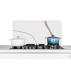 Credence Ligne - Pastel - Design Fond de hotte 90x45 cm Credence aluminium Plaque inox de cuisine (WallCircle, neuf)