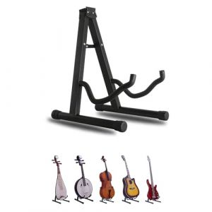 Porte Guitare, Stand Guitare, Pied de Guitare Electrique, Support Guitare, Support Guitare Electrique, Trepied Guitare, Socle Guitar Stand Rack, Repose Guitare Classique, Accessoires Guitare en A (Crossenn, neuf)
