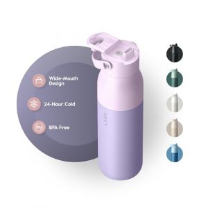 LARQ Bottle Swig Top 1 L -Bouteille à large goulot en acier inoxydable à isolation sous vide | Garde l’eau froide | Bouteille d’eau réutilisable pour le sport et les voyages | Luberon Lavender (LARQ, Inc., neuf)