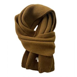 Pluto & Fox &Eacute;charpe En Laine Unisexe Pour Femme Et Homme Couleur Attrayante Design Basique Polyvalent Pour L'hiver (Couleur Camel, 155 * 20cm) (Pluto & Fox, neuf)