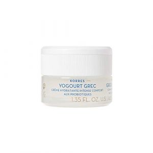 KORRES Crème Hydratante Intense pour Peau Nourrie/Apaisée Yaourt Grec & Probiotiques pour Peaux Sensibles, Sèches à Très Sèches, 40 ml (A. Vogiatzopoulos & A. Koutsogeorga, neuf)