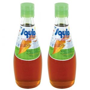 Sauce de poisson/Sauce pour nems et rouleaux de printemps/Sauce Nuoc Mam 300ML - Squid Brand (2 bouteilles) (Bo Time - Direct Fabricant, neuf)