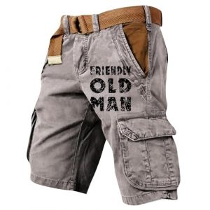 HGWOPGASD Short Travail Jeans Shorts Homme Bermuda Pantacourt Cargo Men's Multi-Pocket Tactical Shorts Pantacourt Homme Shorts Hommes Cargo Bermuda Homme Jean Short VTT Homme Rembourré Gel Bermuda (baimingbaihuoshanghang, neuf)
