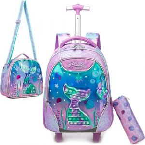 HTgroce Cartable a Roulette Fille Primaire cm1 Sac a Roulette Fille (Lldaily EUR, neuf)