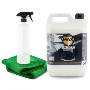MAX DETAIL-LAB - Wax Premium - Cire Liquide Carnauba Voiture Format 5L Lustrage Carrosserie, Haut Shine Auto, Protection Hydrophobe Ceramique, Nettoyage Sans Eau, Kit Detailing Professionnel Auto Moto (MAX DETAIL-LAB, neuf)