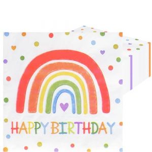 LOCCY Lot de 40 Serviette Papier, 33x33cm Serviette Papier Fleur Serviettes Papier Vichy Serviettes de Jetables Décoration de Table pour Mariages, Communions, Anniversaires, Noël (Arc-en-ciel) (LOCCY CHIU, neuf)