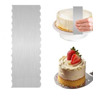 COYUN 1PCS Grattoir &agrave; G&acirc;teau en M&eacute;tal Lisseur Gateau Patisserie en Acier Inoxydable Outil de D&eacute;coration de G&acirc;teau Outil de Gla&ccedil;age de G&acirc;teau Grattoir Cr&egrave;me au Beurre pour G&acirc;teau Dessert(C) (HLWA RETAILS LTD UKSTORE, neuf)