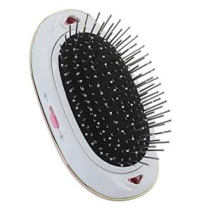 Brosse à cheveux électrique de massage ionique, antistatique, cheveux bouclés, ion négatif, brosse à cheveux portable, brosse électrique ionique, peigne de massage du cuir chevelu. (rose) (Lizeaskon, neuf)