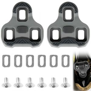 Cleats - Pédales pour Look Keo Bike - 3 trous Grip Blade 2 Max Cleats - Compatible avec les systèmes Look KEO Blade, 2 Max, Classic 3, Easy et Power Tap, gris, TPU, 4,5° (Haibo CuiUKShop, neuf)