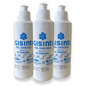 GISINTI gel 260 mL Gel de Transmission pour Doppler Foetal Gel de transmission ultrasonique Non irritant - 3 x 260 mL (Emershop-it, neuf)