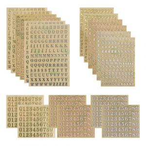 GIDWRIY 18 Pi&egrave;ces Petit Autocollant Lettre Alphabet Dor&eacute; et Argent, Stickers Lettres Adhesive, Autocollant Chiffre Scrapbooking, D&eacute;calcomanies Lettres en Metal, Gommettes Lettres Autocollantes Relief (GOLDEN COVE 2025, neuf)