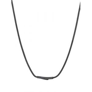FOCALOOK Chaîne Serpent Noir Femme 65cm, Collier Maille Serpent Homme de 2mm pour Pendentif (FOCALOOK JEWELLERY, neuf)