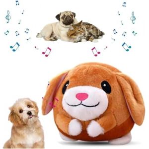 HOIDOKLY Jouet en Peluche pour Animaux de Compagnie en Mouvement Actif, Jouets de Chien Interactif pour Animaux de Compagnie Rebondistes, Rechargeable, Interactif et Lavable Son électronique (Chien) (Hoidokly Direct, neuf)