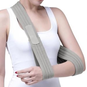 Aoreun &Eacute;charpe de Bras, 160cm R&eacute;glable L&eacute;ger Confortable &Eacute;paule Immobilisateur, R&eacute;glable Maintien du Bras Echarpe de Bras Pour Les Femmes et Les Hommes pour Les Blessures au Coude et Au Bras (Gris) (GUANGWENZHI, neuf)