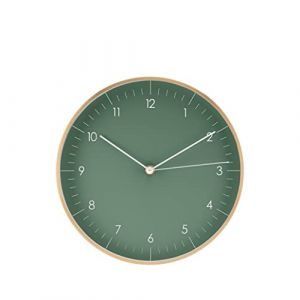 LUUK LIFESTYLE Horloge Murale Silencieuse Design Moderne (24 cm), Fonctionne à Piles, Cadeau Maison décoration, avec trotteuse, Idéal pour Cuisine, Salon, Bureau, Chambre, Vert et Doré (LUUK Brands, neuf)