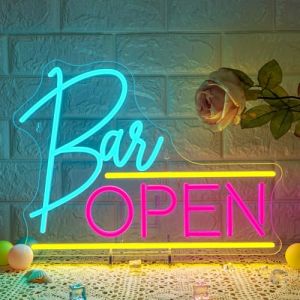 ineonlife Panneaux de n&eacute;on ouverts rose bleu LED n&eacute;on lumi&egrave;re d'affaires lumi&egrave;re n&eacute;on pour bar, salon, boutique, caf&eacute;, boutique, club, panneau ouvert pour la d&eacute;coration murale (Ineonlife, neuf)