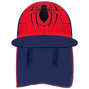 Chapeau de légionnaire pour enfants, casquette de natation avec protection solaire UPF 50+, chapeau de soleil pour garçons à séchage rapide pour la plage et le bord de mer,Araignée,6-8 ans (Big-Time Channel, neuf)