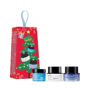 belif Aqua bomb Santa Moisturizer Kit |Kit hydratation format voyage : crème visage, crème yeux, masque nuit. Trio parfait, cadeau coréen. (LG H&H UK, neuf)