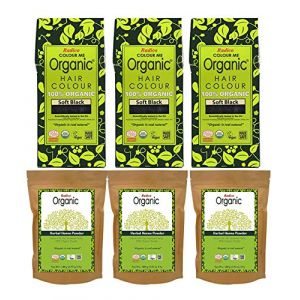 Radico Lot de 3 colorations noires douces 100 % biologiques avec henn&eacute; biologique (ORGANIChaarverf, neuf)