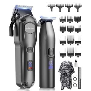 Tondeuse &agrave; cheveux professionnelle & T-lames Trimmer Set pour hommes, Tondeuse cheveux, Tondeuse &agrave; barbe, Tondeuse &agrave; cheveux &eacute;lectrique IPX7 &eacute;tanche &agrave; l'eau pour les hommes Noir (Jack&Rose Direct, neuf)