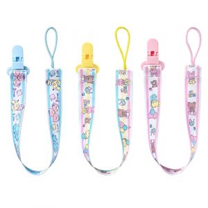 LittleForBig Adulte Attache Tetine Baby Cuties Lot de 3 Attache Sucette - Rose/Jaune/Bleu (Littleforbig, neuf)