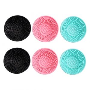 FRCOLOR 6 Pi&egrave;ces &agrave; r&eacute;curer &eacute;purateur de brosse cosm&eacute;tique tapis de pinceau de maquillage Accessoire de nettoyage pour pinceaux Nettoyeur de pinceaux pour outils de beaut&eacute; (Laners, neuf)