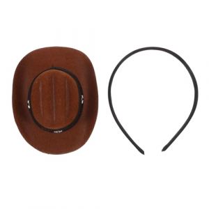 Healeved Mini Chapeau Haut de Forme D&eacute;coratif Marron sur Serre-t&ecirc;te Accessoire Cheveux Vintage pour F&ecirc;te &agrave; Th&egrave;me Mariage Carnaval Anniversaire Tea Party et No&euml;l (Sonieg, neuf)