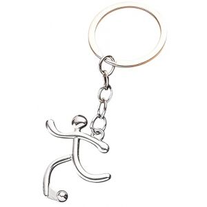 Porte-cl&eacute;s pour athl&egrave;tes en acier inoxydable - Motif sportif stylis&eacute; - Cadeau pour les cyclistes, les joueurs de football, les basket-balleurs, les coureurs et les joueurs de tennis (SOCCER) (WOO LANDO, neuf)