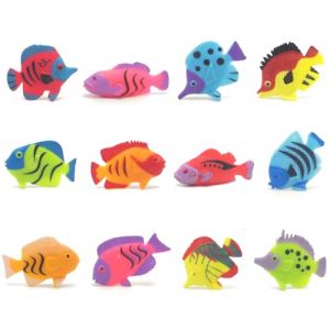 AYVRUOP 24 Pi&egrave;ces D&eacute;cors Poissons Artificiels Pour Aquarium Poisson En Plastique Petit Faux Poisson Ornement d'Aquarium (Style Al&eacute;atoire) (AYVRUOP, neuf)