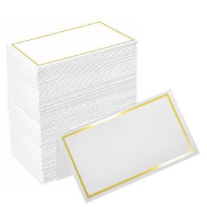 Cartes De Place, Marque Place, Carte De Table, Marque Place Mariage, 100 Pieces Marque-places Élégantes, Cartes De Nom Table, Porte Nom Table Cartons, Cartes Chevalet Porte-Nom Avec Bordure Dorée (UP LII, neuf)