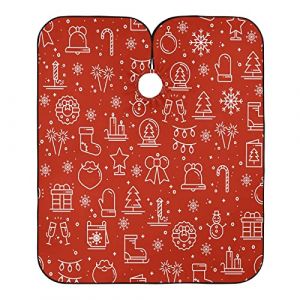 Cloche De Sapin De Noël Avec Flocons De Neige Cape De Coupe Imperméable Blouse Coiffeur Anti-Taches Cape De Cheveux Pour Instituts De Beauté Salon Barber 140X168Cm (guangzhouhongchenmaoyishanghanggerenduzi, neuf)