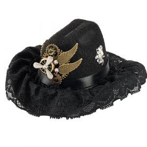 Btgghytr Accessoire m&eacute;canique d&eacute;cor&eacute; de chapeau de cowgirls avec pince &agrave; cheveux style victorien - Coiffe unisexe pour d&eacute;guisement (KAIlaicia, neuf)