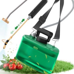 Pulv&eacute;risateur &Eacute;lectrique de Jardin 5L avec Lance T&eacute;lescopique en Cuivre &agrave; 2 Modes + Lance INOX pour Douche, 2 Buses, Tuyau 1+3m, Batterie 2200mAh, Recharge USB-C, 2&ndash;3h d&rsquo;Autonomie (5L) (M4CQSBLE-FR, neuf)