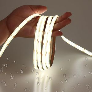 JOYLIT 6M Ruban LED COB 12V 5000K Blanc IP65 &Eacute;tanche 320LEDs/M, CRI 93+ Sans Point 8MM Autocollante Recoupable Bande LED pour Chambre, Armoires, Camion (Sans Alimentation) (Joyled, neuf)
