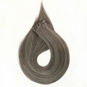 Mèches de cheveux raides Extensions de cheveux naturels de salon Fausses fibres Cheveux raides synthétiques Tissage complet super long à l'extrémité-GRIS FONCÉ-60 cm-24 pouces-1 PC (guangzhouliyeshangmaoyouxiangongsi 85244, neuf)