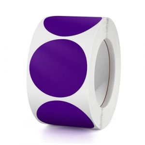 Autocollants Ronds Violet 38mm Autocollants De Codage Couleur Étiquettes Rouleau Petits Points De Repère Round Sticker 500 Pièces (Meida Sign, neuf)